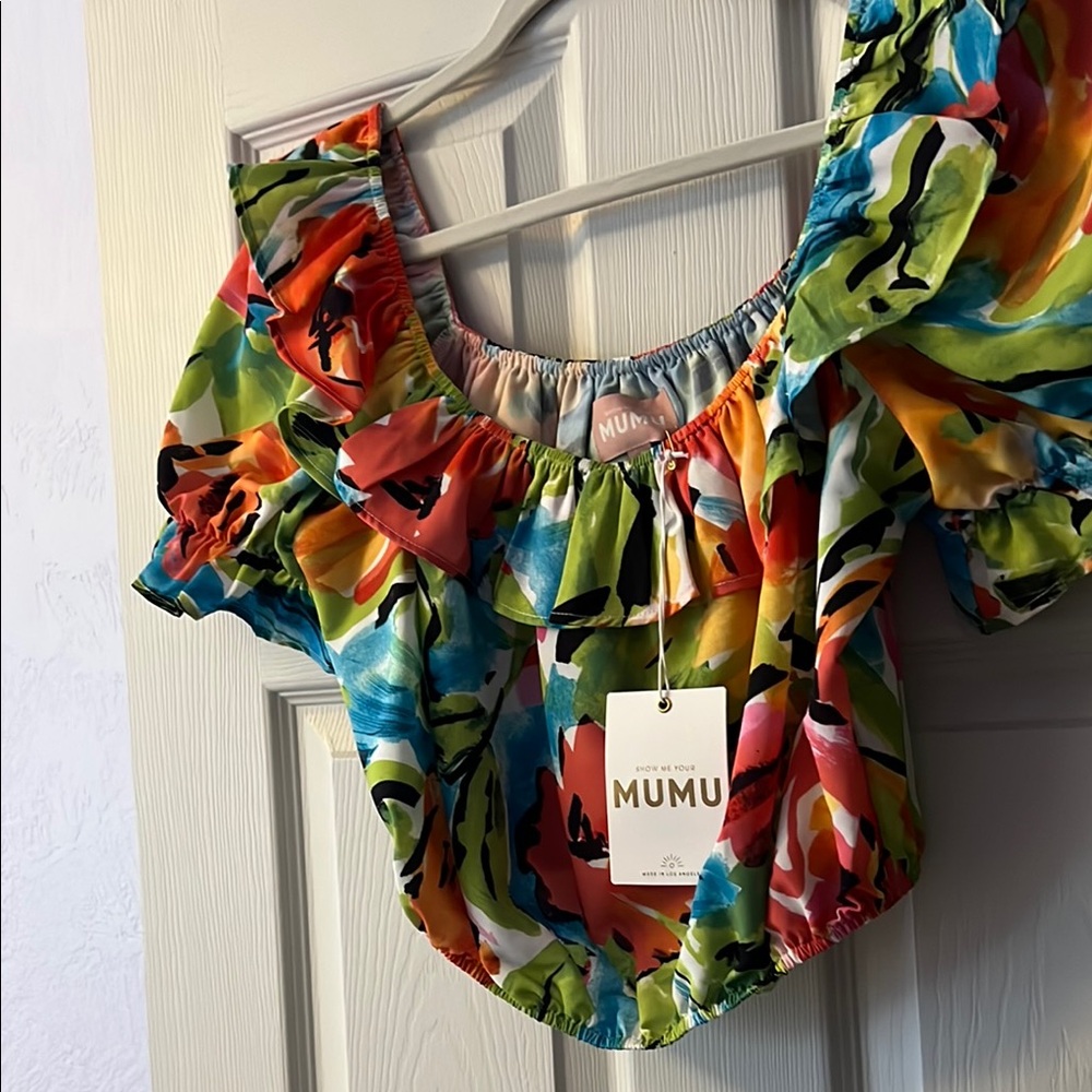 Colorful Off-Shoulder Top